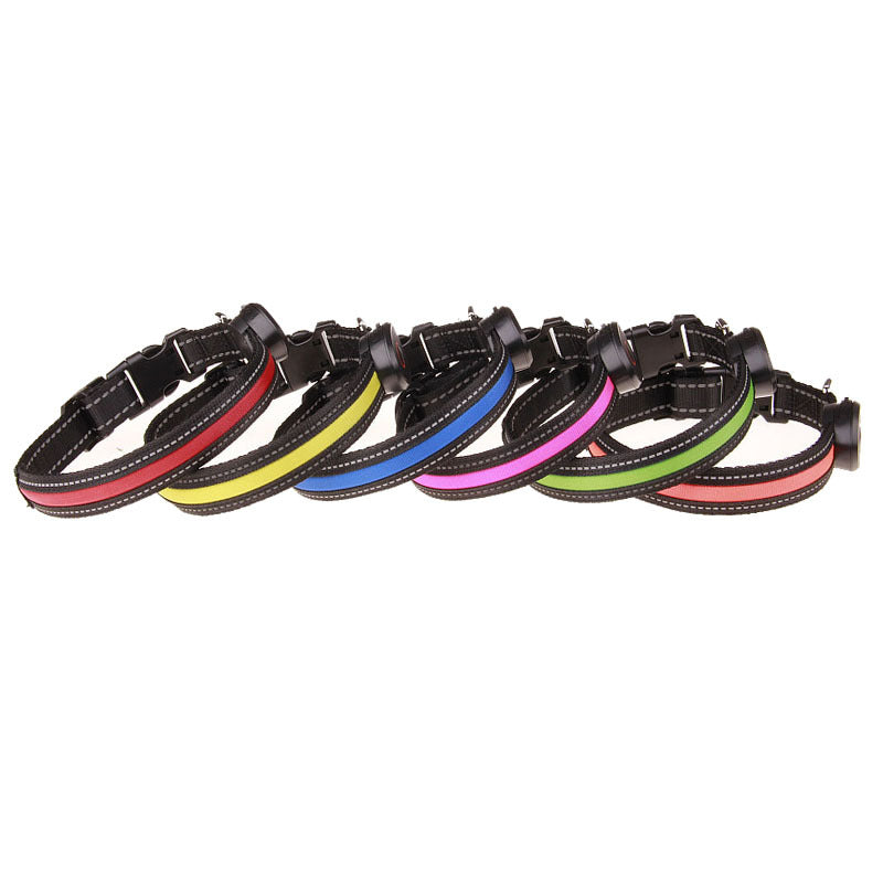 USB Rechargeable LED Dog Collar (Peach Shape)